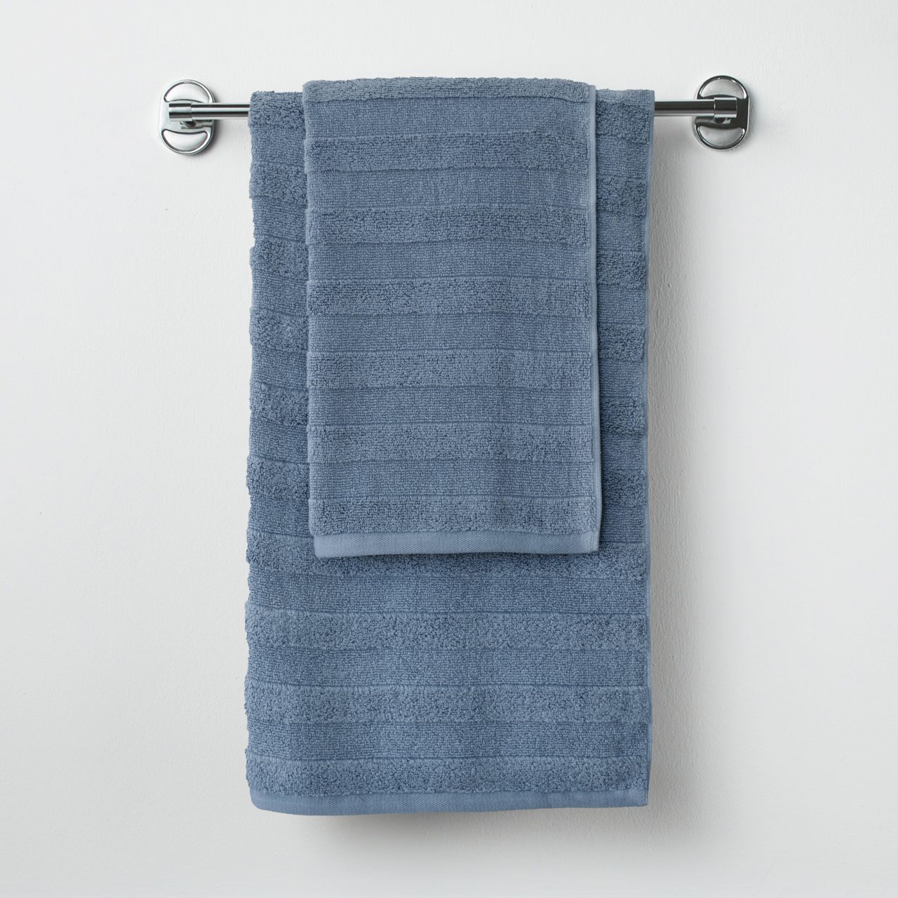 Полотенце Авеню сине-серое