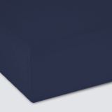 Простыня на резинке Трикотажная темно-синяя