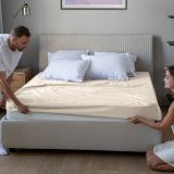 Простыня на резинке Трикотажная чайная роза