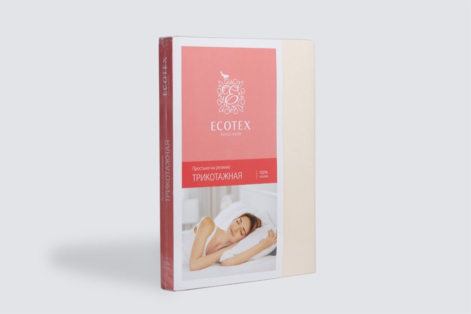 Простыня на резинке Трикотажная чайная роза