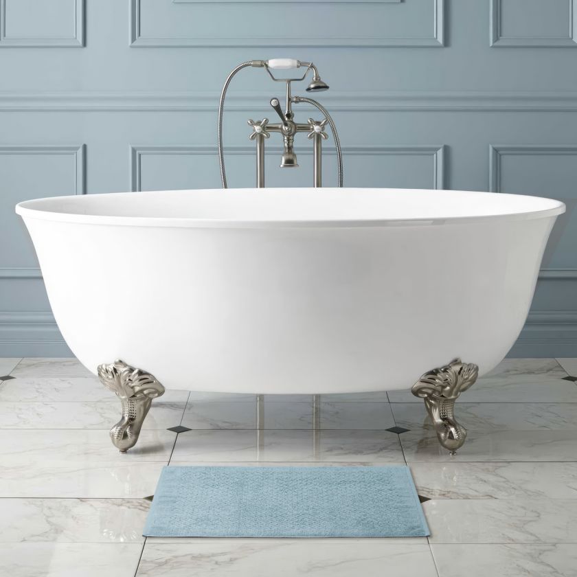 Коврик для ванной Эколайн голубой