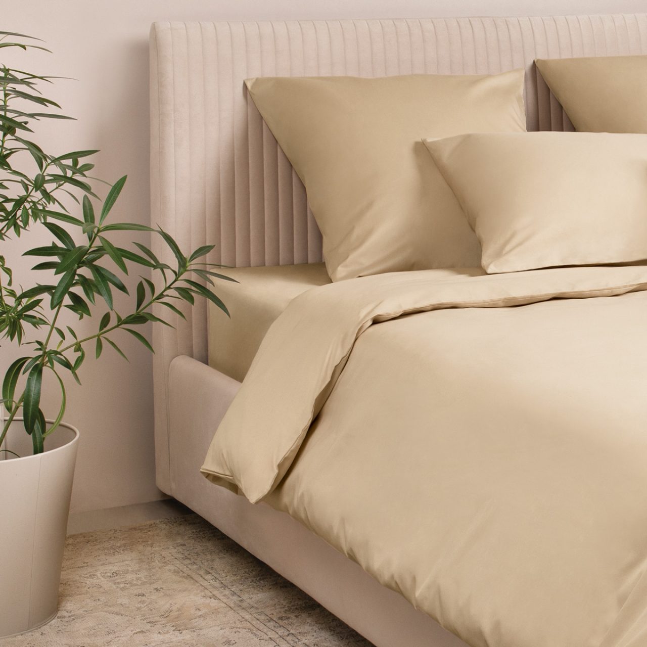 Постельное белье Моноспейс кремовый