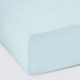 Простыня на резинке Трикотажная голубая