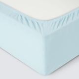 Простыня на резинке Трикотажная голубая