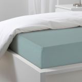 Простыня на резинке Трикотажная голубая ель