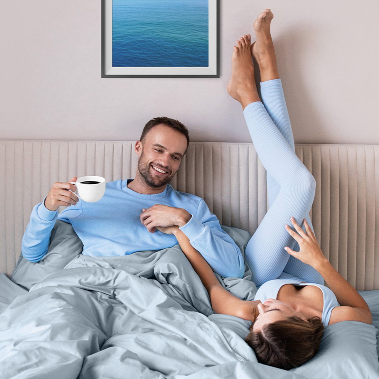 Предмет комплекта Моноспейс серо-голубой