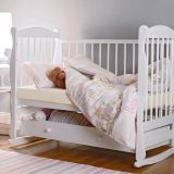 Детская простыня на резинке Трикотажная манго