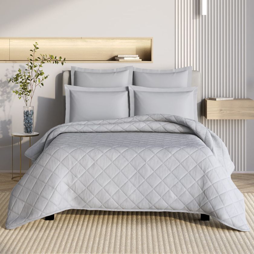 Спальный комплект Моноспейс с одеялом серый