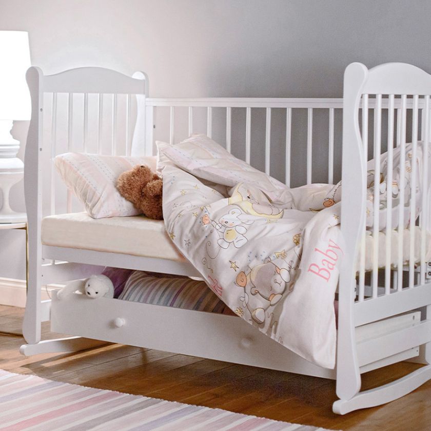 Детская простыня на резинке Трикотажная чайная роза